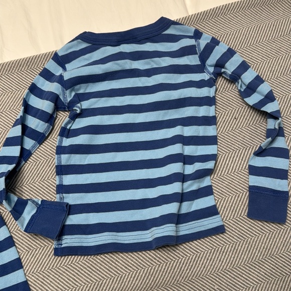 Hanna Andersson Striped Long John Pajamas Sz 4 - Picture 4 of 7